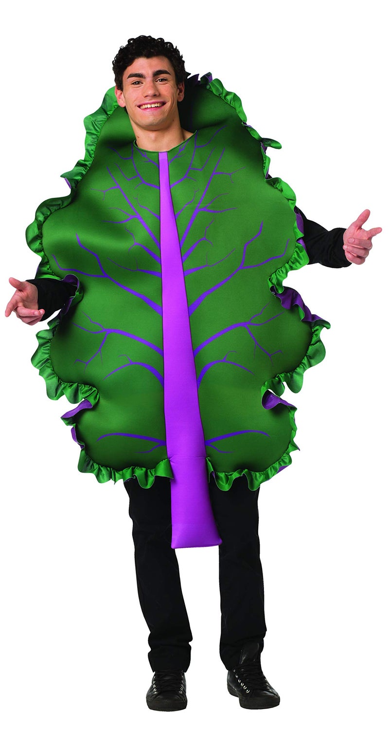 Rasta Imposta Kale Lettuce Costume Mens Womens Fruit Vegetable Funny Food Outfit Green, Purple - Image 1